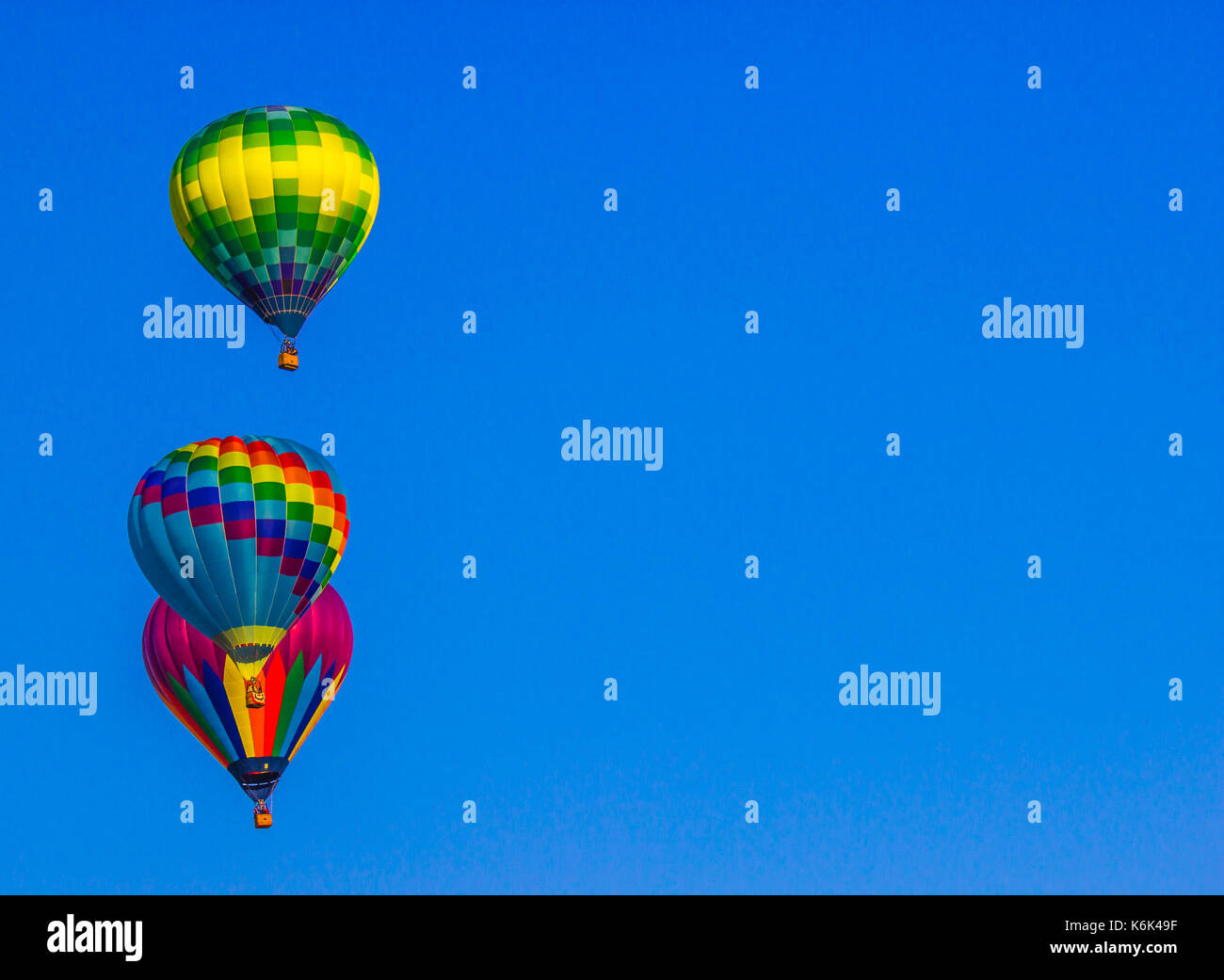 Più i palloni ad aria calda Foto Stock