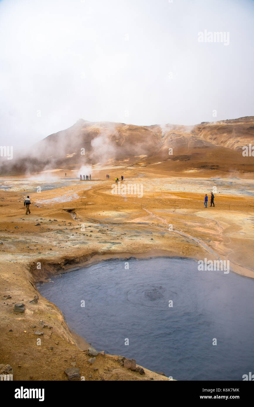 Area geothermical Myvatn in Islanda Foto Stock