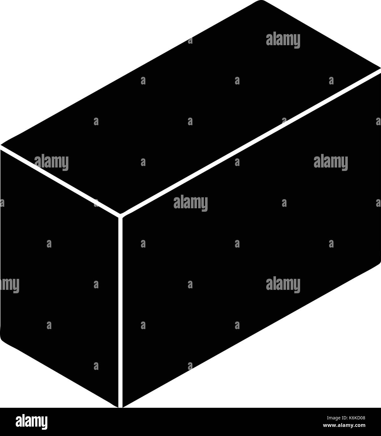 Blocco di cemento, l'icona di stile semplice Illustrazione Vettoriale