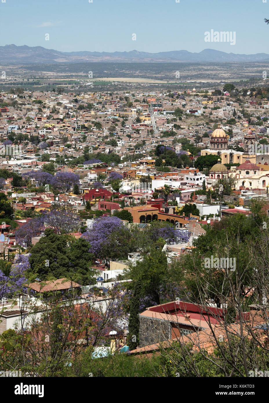 San Miguel de Allende, Guanajuato, Messico - 2013: Vista panoramica della città. Foto Stock