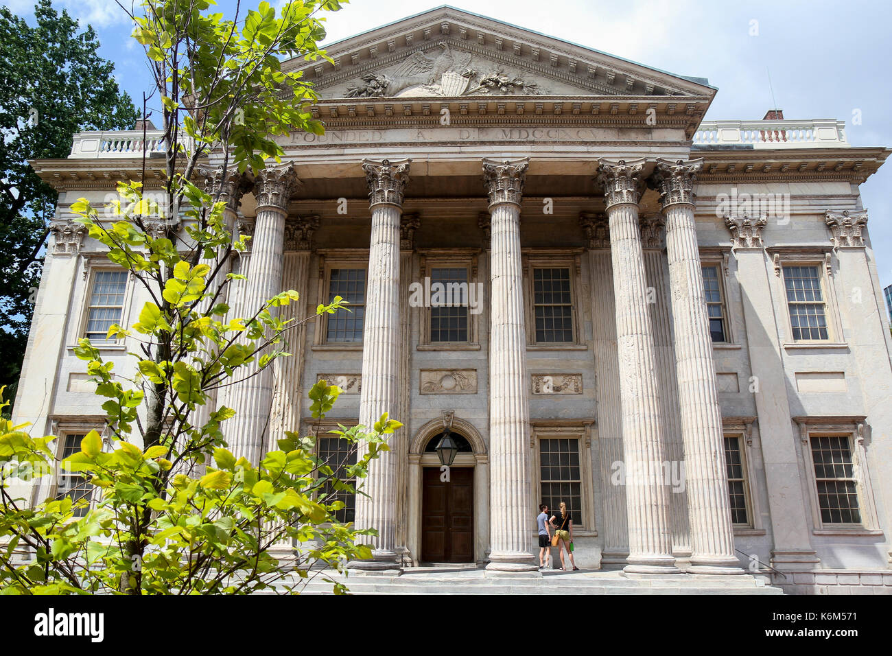Prima banca degli stati uniti, completata nel 1797, Philadelphia, Pennsylvania, Stati Uniti. Foto Stock