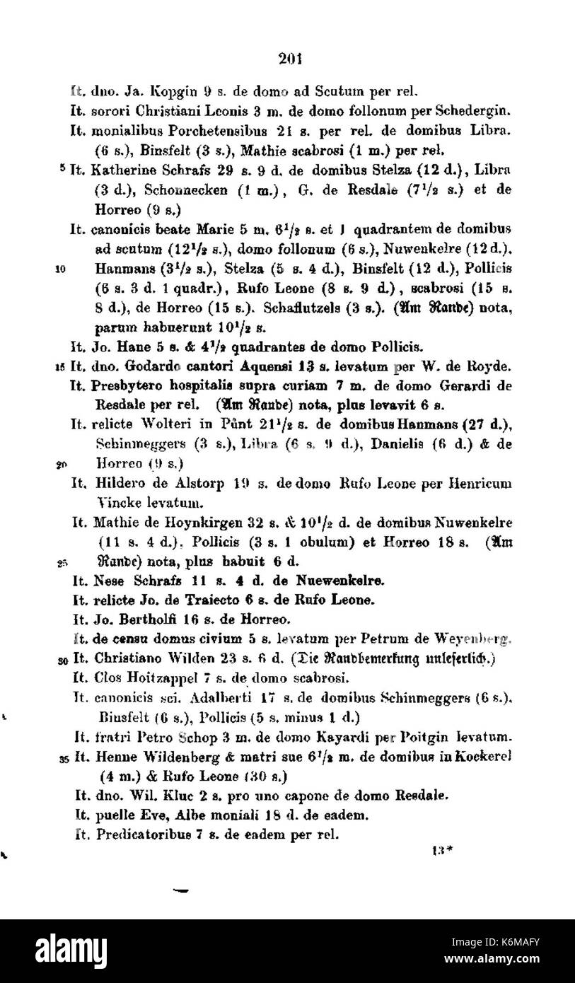 De Aachener Stadtrechnungen (Laurent) 214 Foto Stock