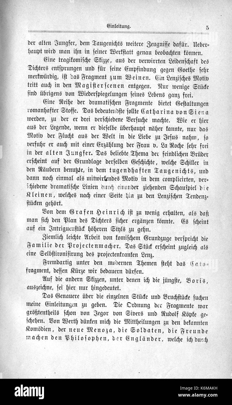 De Dramatischer Nachlass JMR Lenz 014 Foto Stock