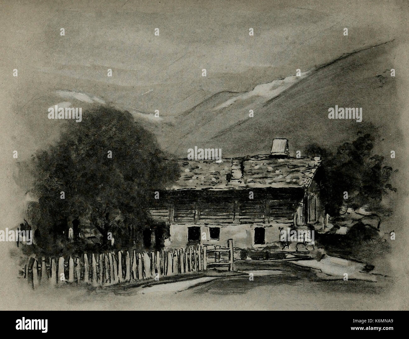 Chalet vicino a Lucerna, Svizzera, circa 1900 Foto Stock