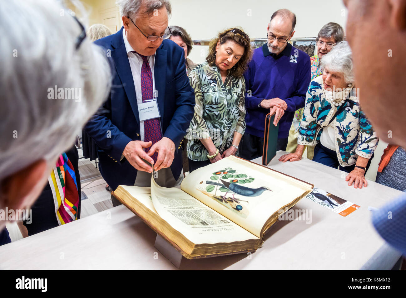 Charleston South Carolina, centro storico, Museo d'Arte di Gibbes, collezione espositiva, collezione reale britannica, Mark Catesby, docent, tour guidato Foto Stock