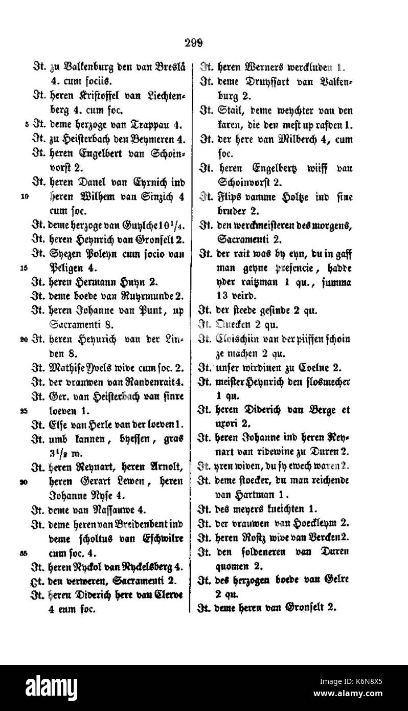 De Aachener Stadtrechnungen (Laurent) 312 Foto Stock