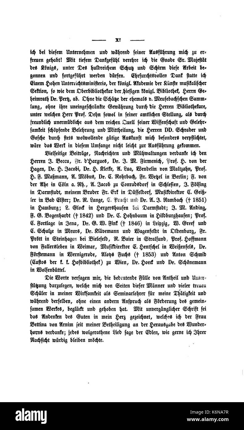 Deutscher Liederhort (ERK) p 011 Foto Stock