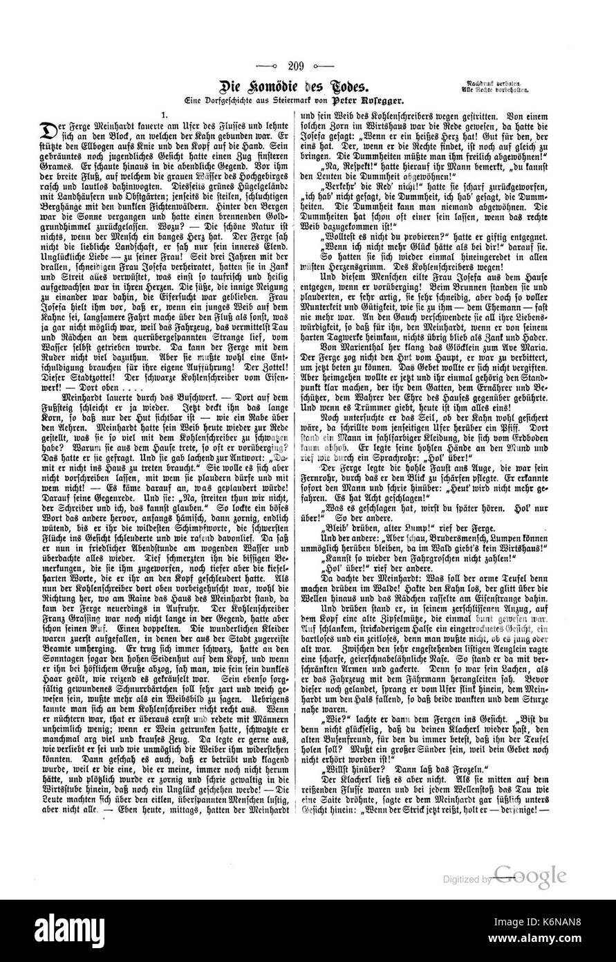 Die Gartenlaube (1899) 0209 Foto Stock