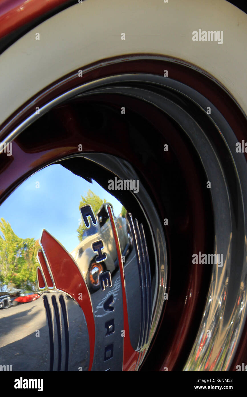 il mozzo della chevrolet al Fairfax California car show Foto Stock