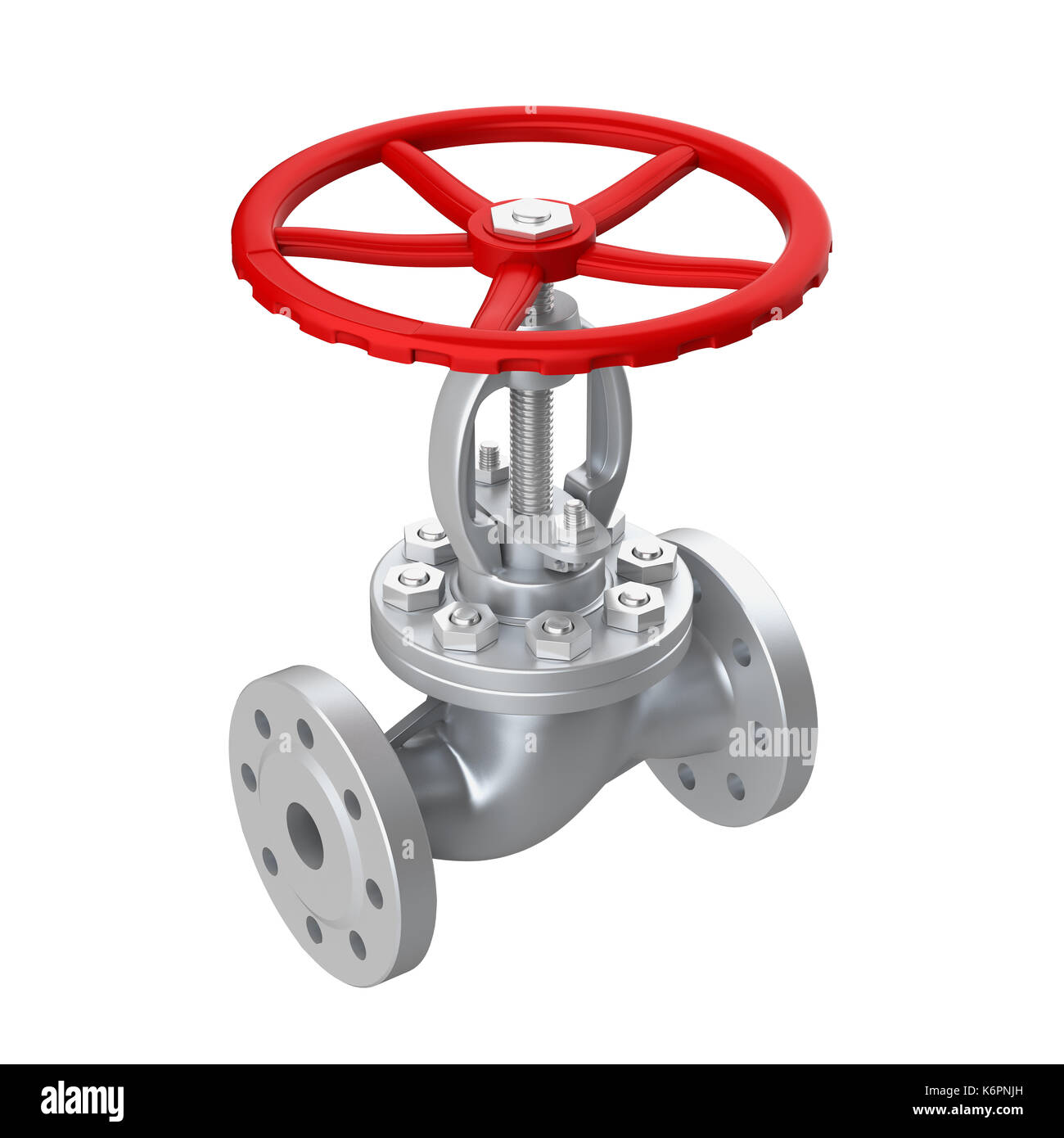 Valvola industriale isolato Foto Stock