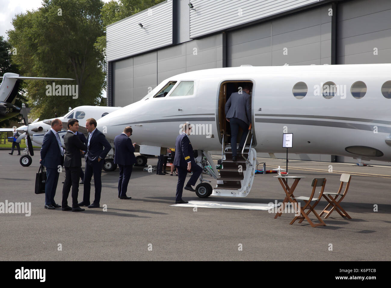 Presso la Air Charter Expo 2017 a Londra Biggin Hill Aeroporto Foto Stock