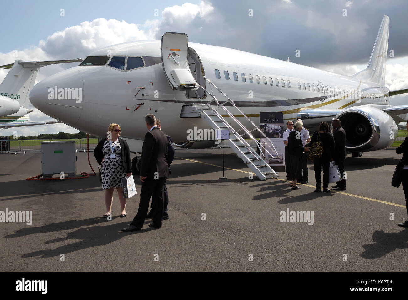 Presso la Air Charter Expo 2017 a Londra Biggin Hill Aeroporto Foto Stock