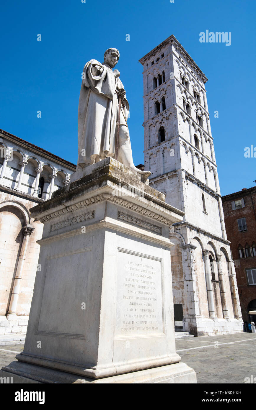 Chiesa di San Michele in Foro in piazza san michele, lucca toscana italia Europa UE Foto Stock