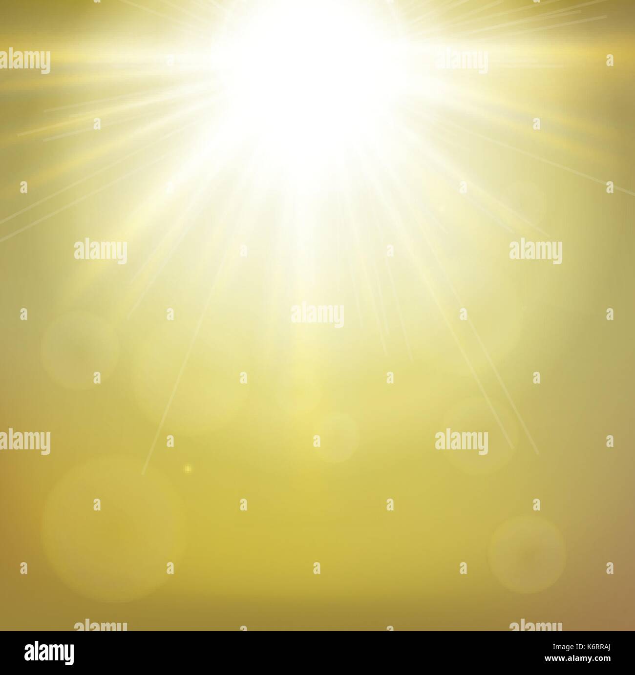 Sole estivo su un luminoso giorno Illustrazione Vettoriale