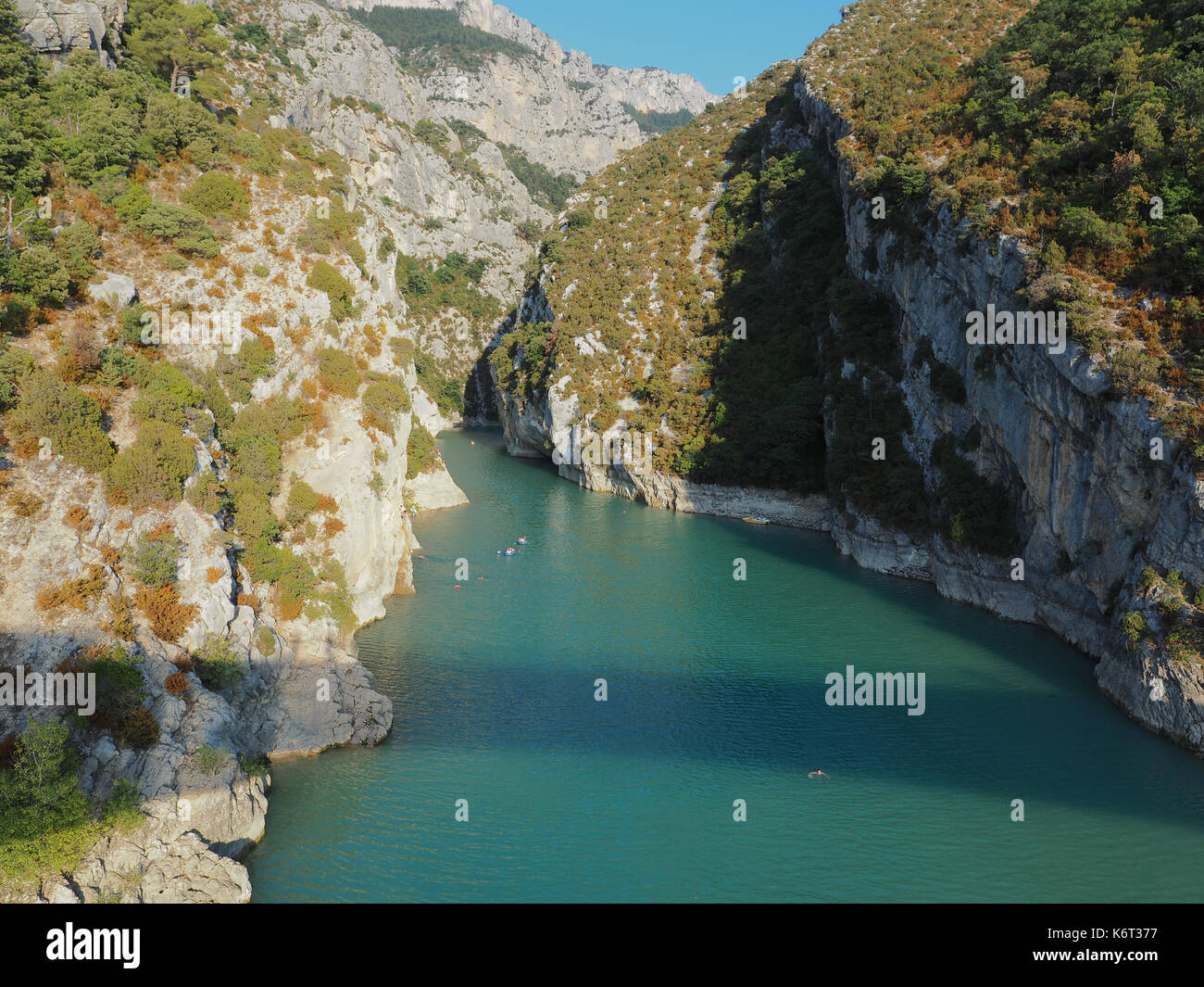 Il gate del Lac de SAINTE-CROIX per le Gorges du Verdon. Foto Stock