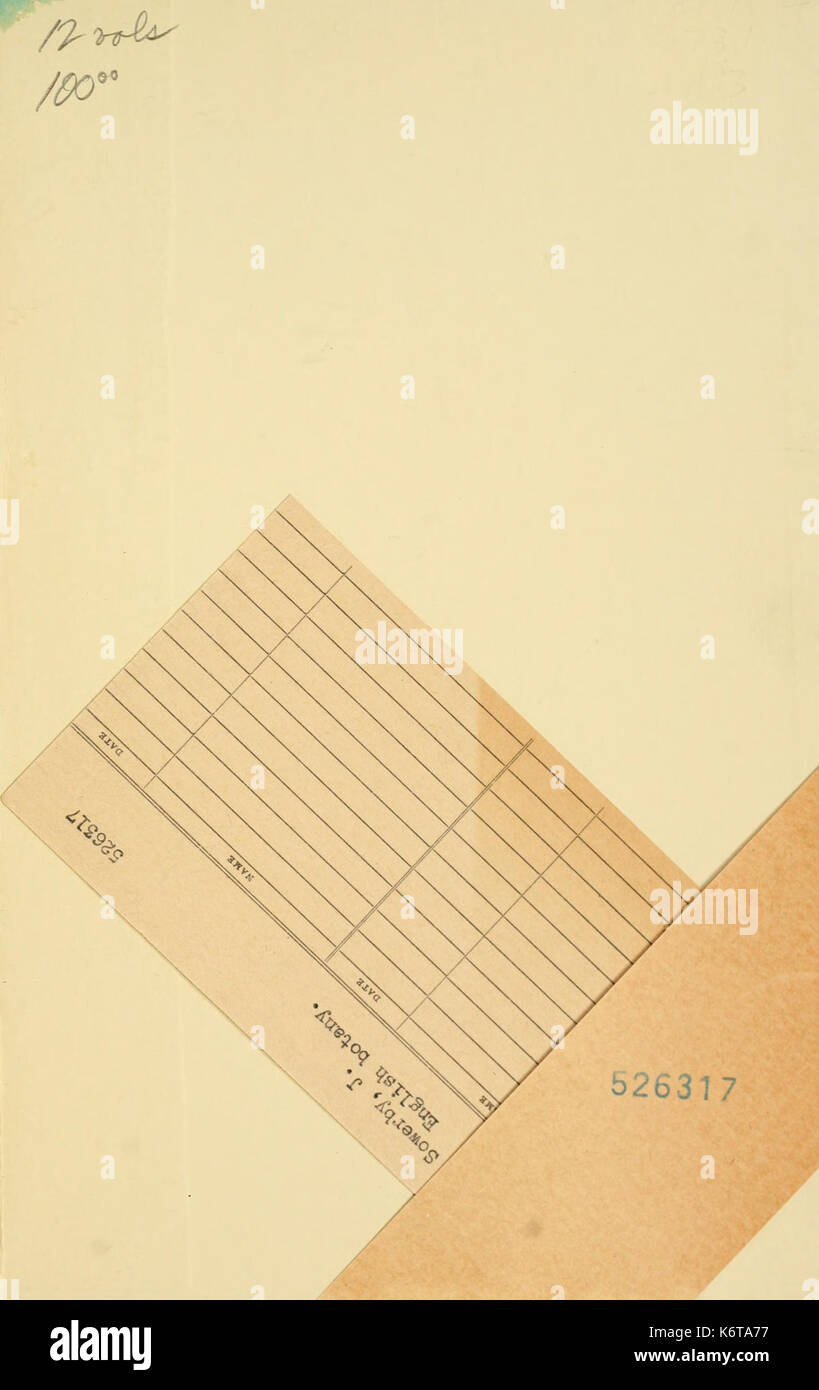 Inglese botanica o, figure colorate di piante britannico BHL21620847 Foto Stock