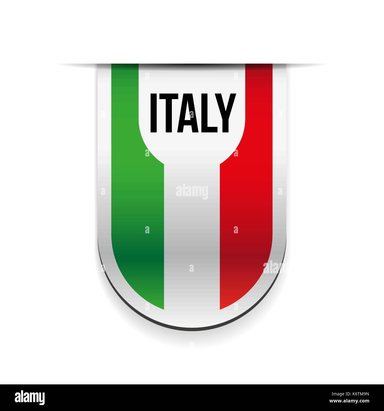 Bandiera dell'Italia il vettore a nastro Illustrazione Vettoriale