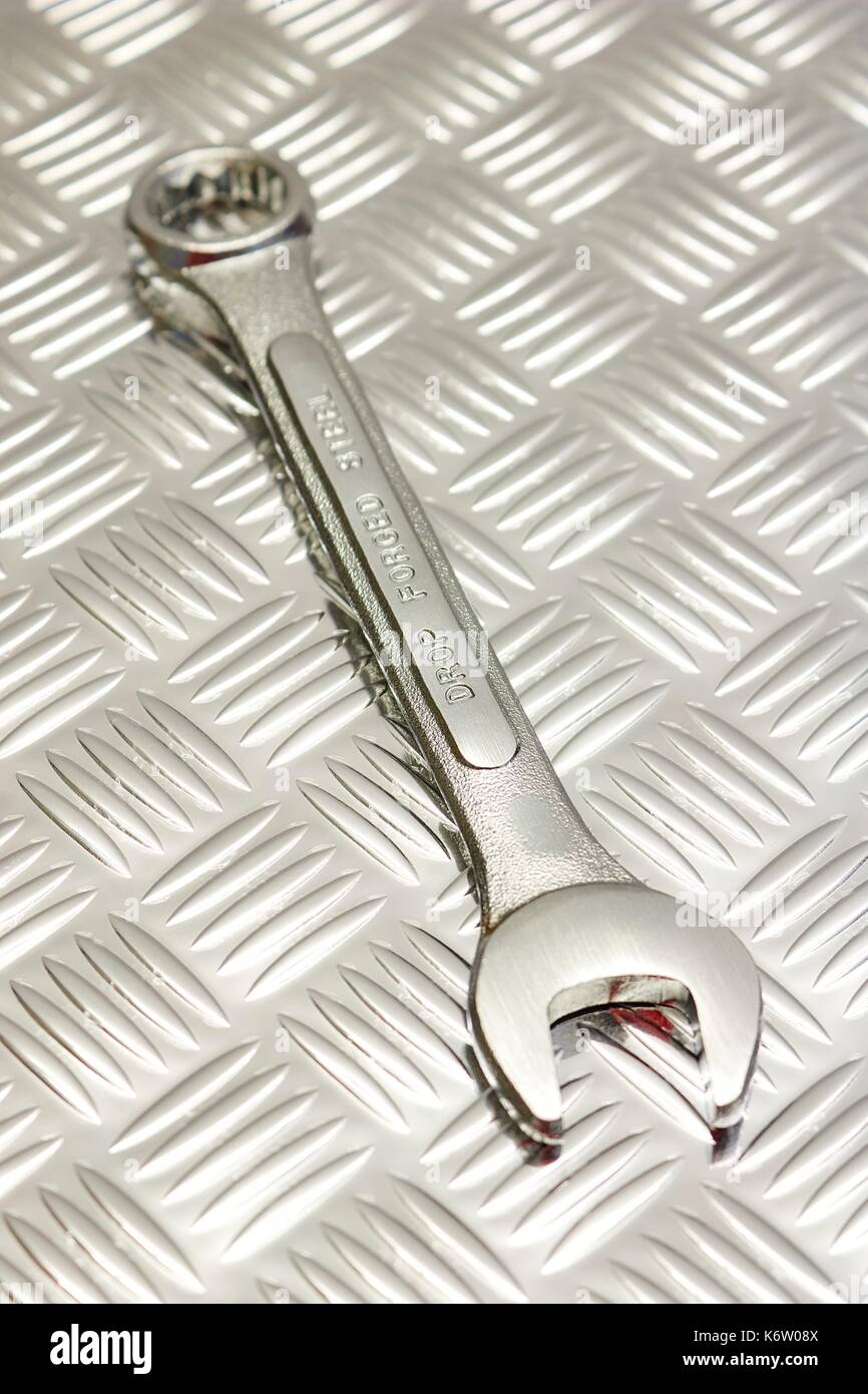 Un studio foto di checker sfondo della piastra Foto Stock