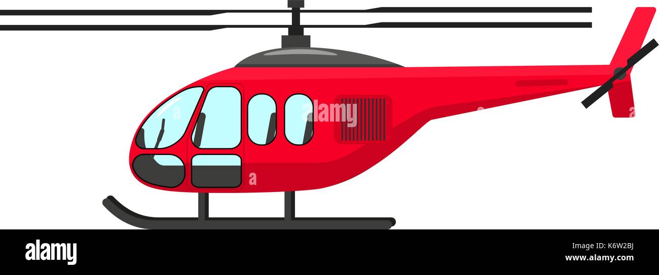 Illustrazione vettoriale di un cartone animato in elicottero Illustrazione Vettoriale