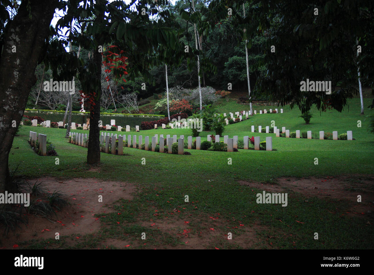 Il cimitero di guerra nella città di Kandy, Sri lanka Foto Stock