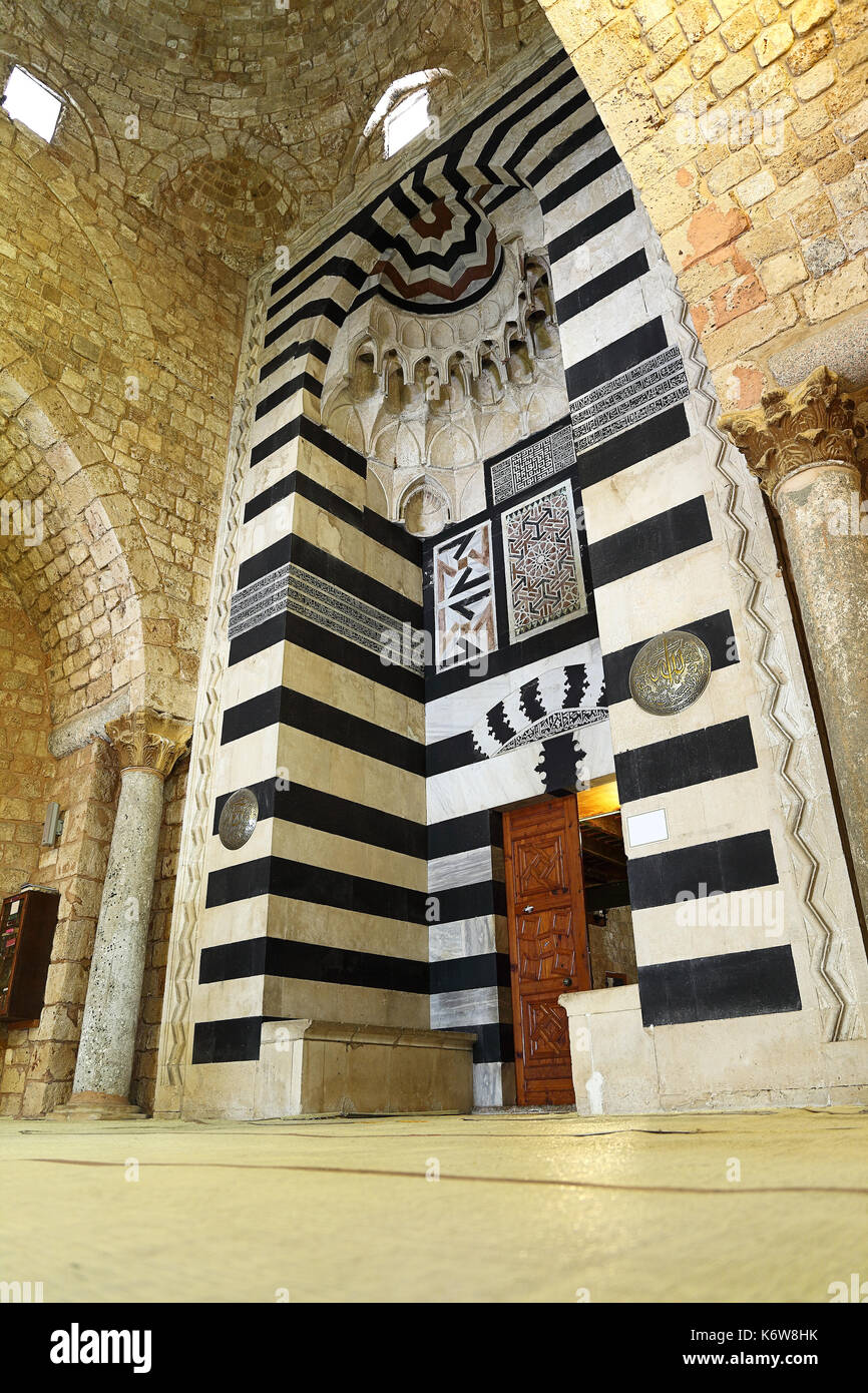 Mamluke taynal era moschea a Tripoli in Libano Foto Stock
