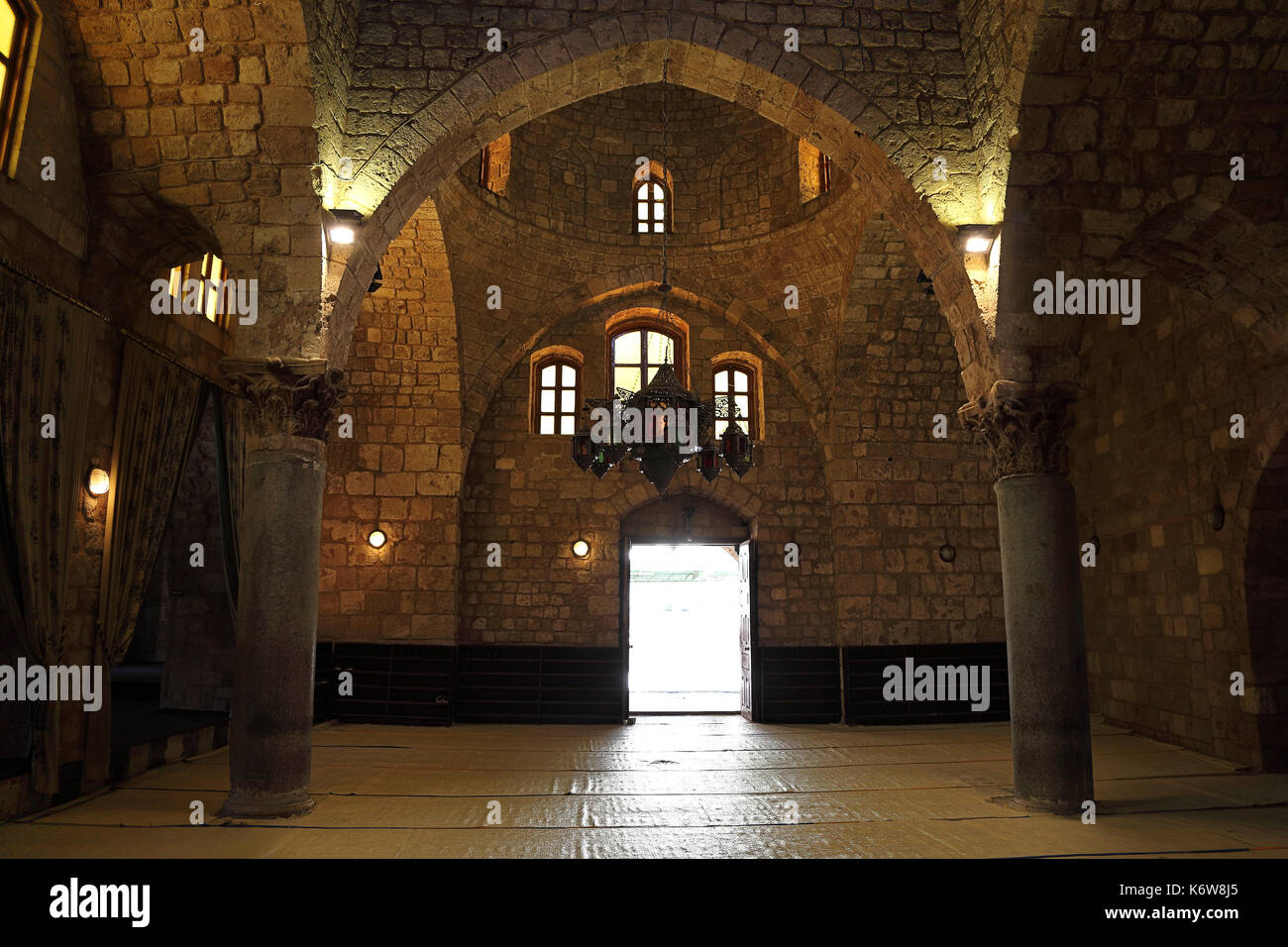 Mamluke taynal era moschea a Tripoli in Libano Foto Stock