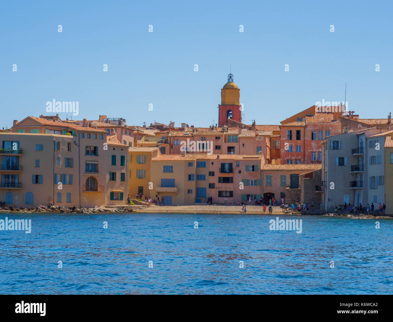 Una panoramica della città di Saint Tropez. Foto Stock