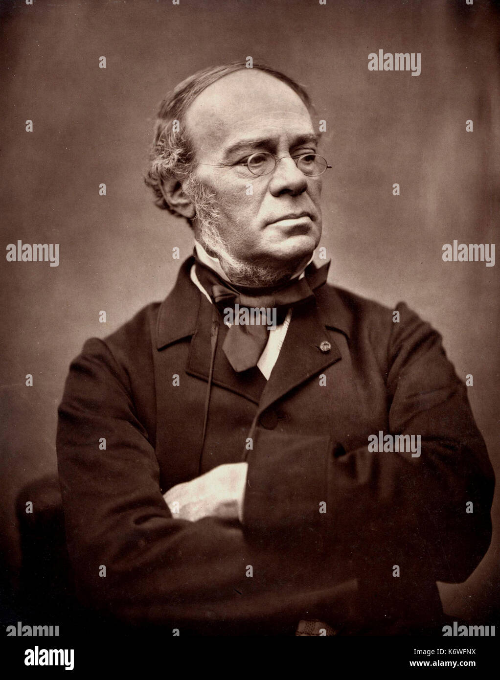 Jacques Fromental HALEVY foto di Goupil - Parigi 1860. Francese opera compositore, 27 maggio 1799 - 17 Marzo 1862 Foto Stock