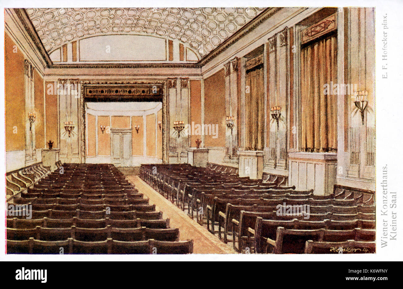 VIENNA - KONZERTHAUS - Interni - fine 19thC il Concert House (Konzerthaus) - piccola sala. La seconda sala di concerto principale di Vienna. Foto Stock