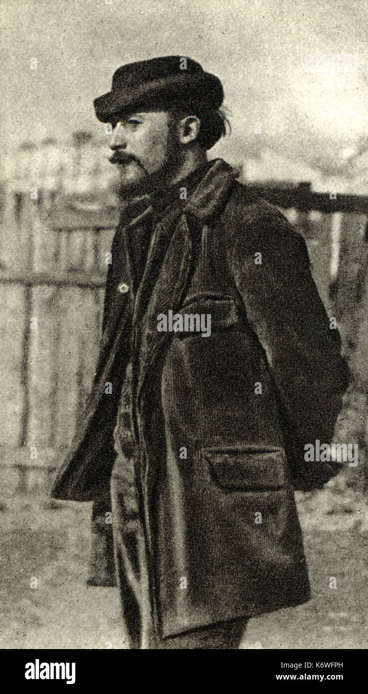 SATIE - Vista laterale ritratto datato 1895 -1900 compositore francese, 1866-1925 Foto Stock