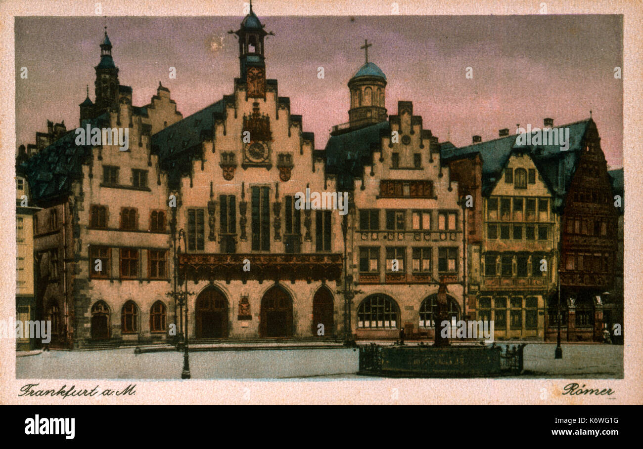 Francoforte, Germania - XIX secolo scene di strada Foto Stock
