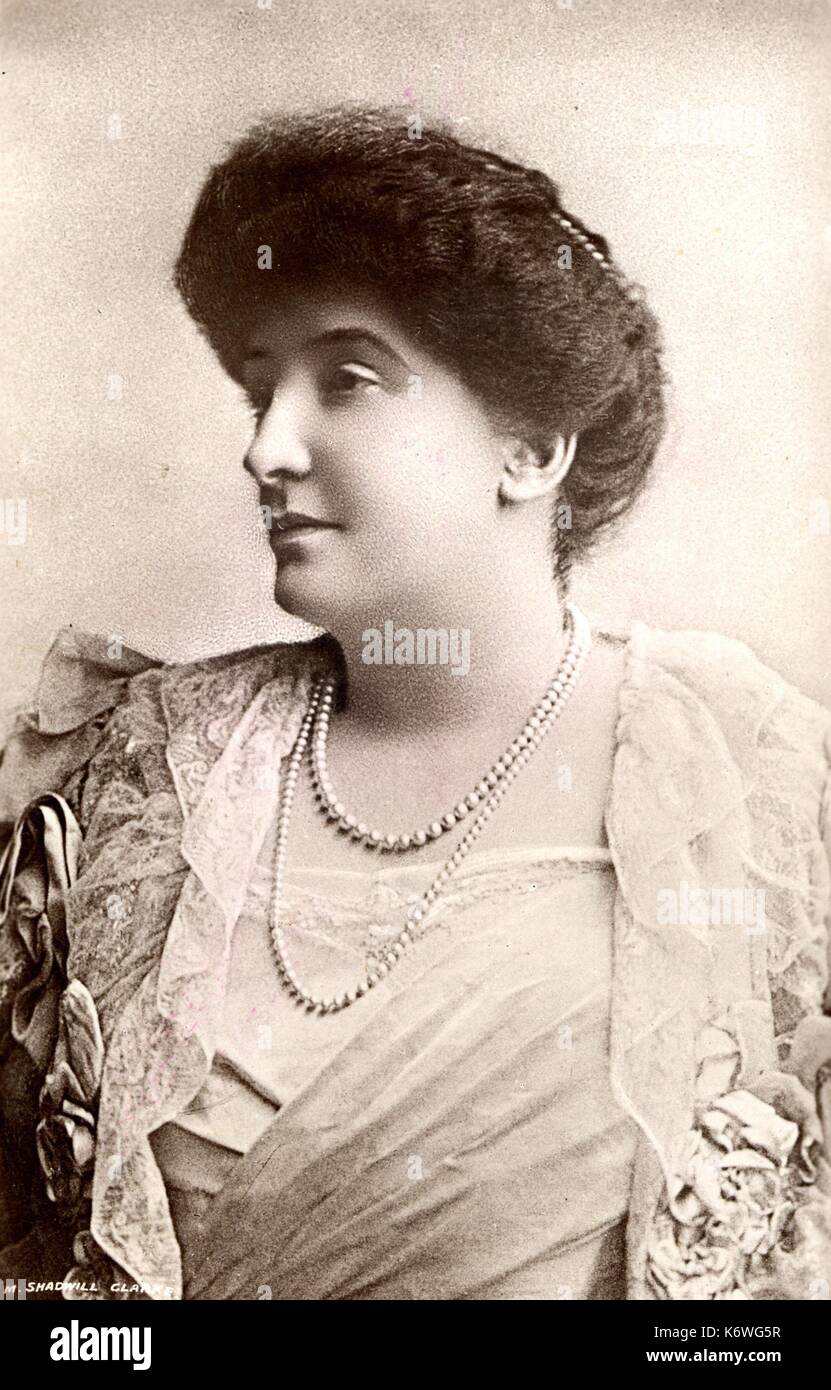 MELBA, Nellie-ritratto soprano australiano (1861-1931). Ha studiato con Mathilde Marchesi di Parigi. Foto Stock