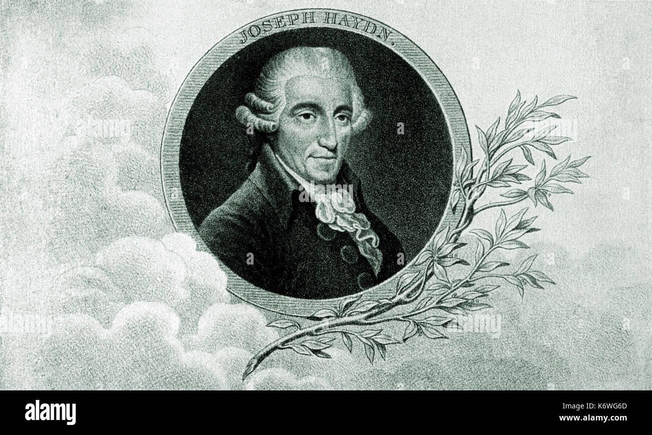 Franz Joseph Haydn - ritratto. Il compositore austriaco, 31 marzo 1732 - 31 Maggio 1809 Foto Stock