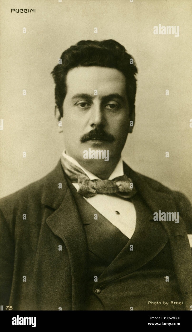Giacomo Puccini, ritratto fotografico. Compositore italiano, 1858-1924. Foto Stock