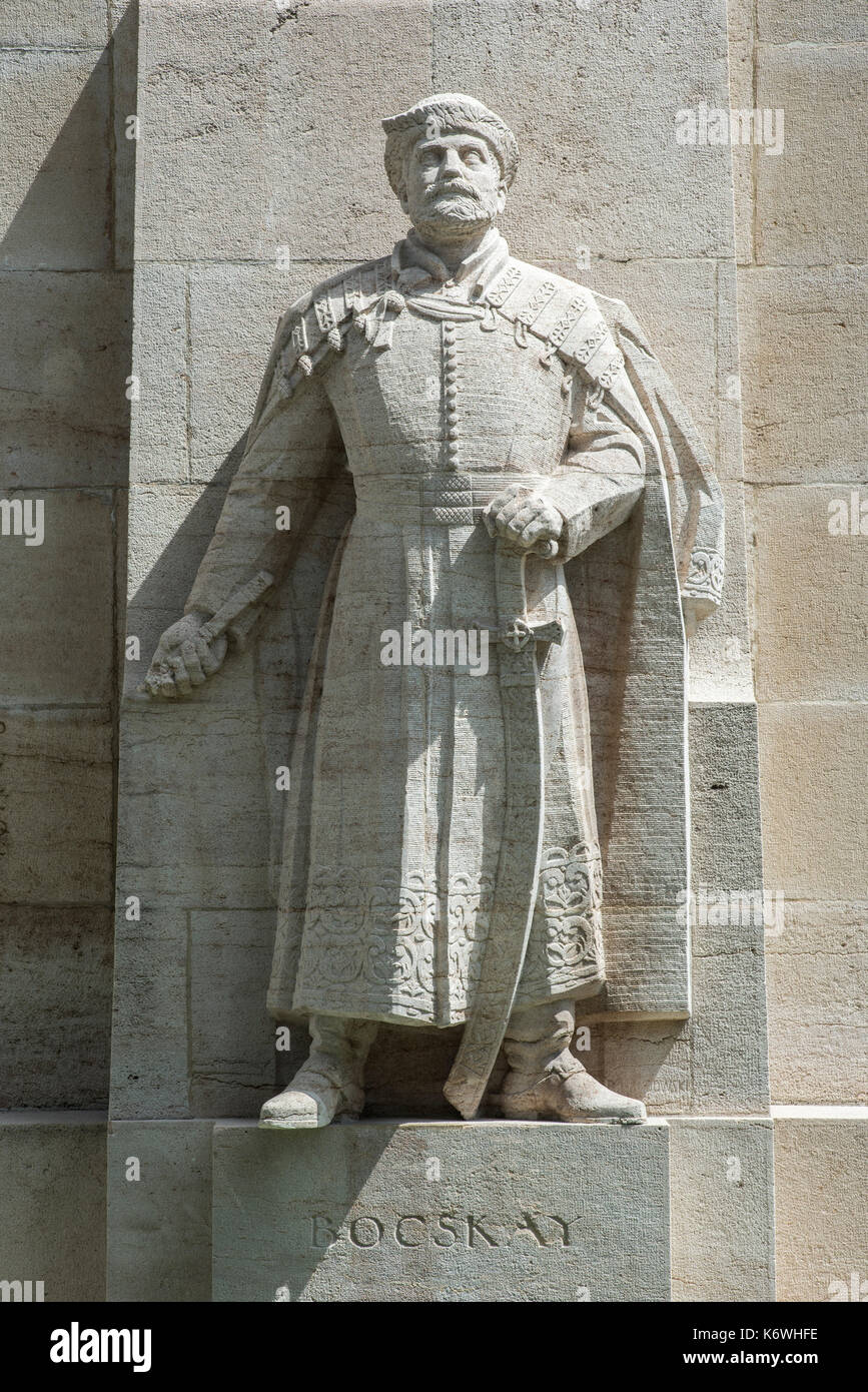 Stephan bocskai, 1557-1606, principe protestante in Transilvania, scultura presso il monumento internazionale della Riforma Foto Stock