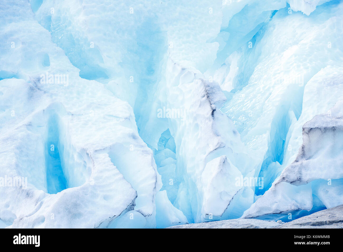 Robusto glacier ice, nigardsbreen, Sogn og Fjordane, Norvegia Foto Stock