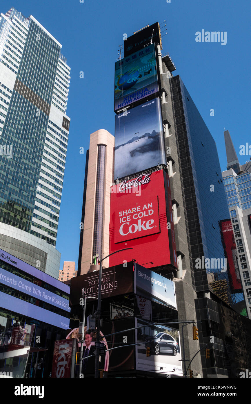 Times Square NYC, STATI UNITI D'AMERICA Foto Stock