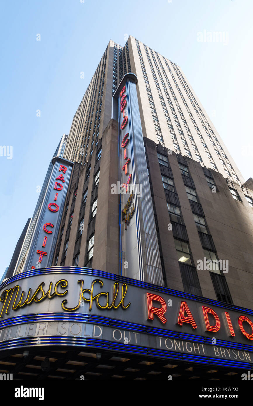 Radio City Musical Hall, Rockefeller Center di New York City Foto Stock