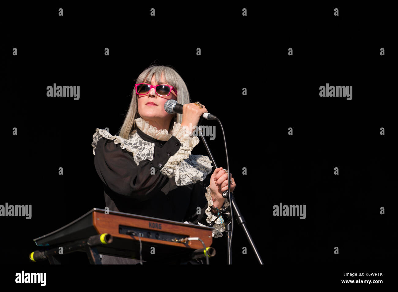 Thornhill, Scotland, Regno Unito - 1 settembre 2017: marnie (helen marnie) esecuzione durante il day 2 di campi elettrici festival. Foto Stock