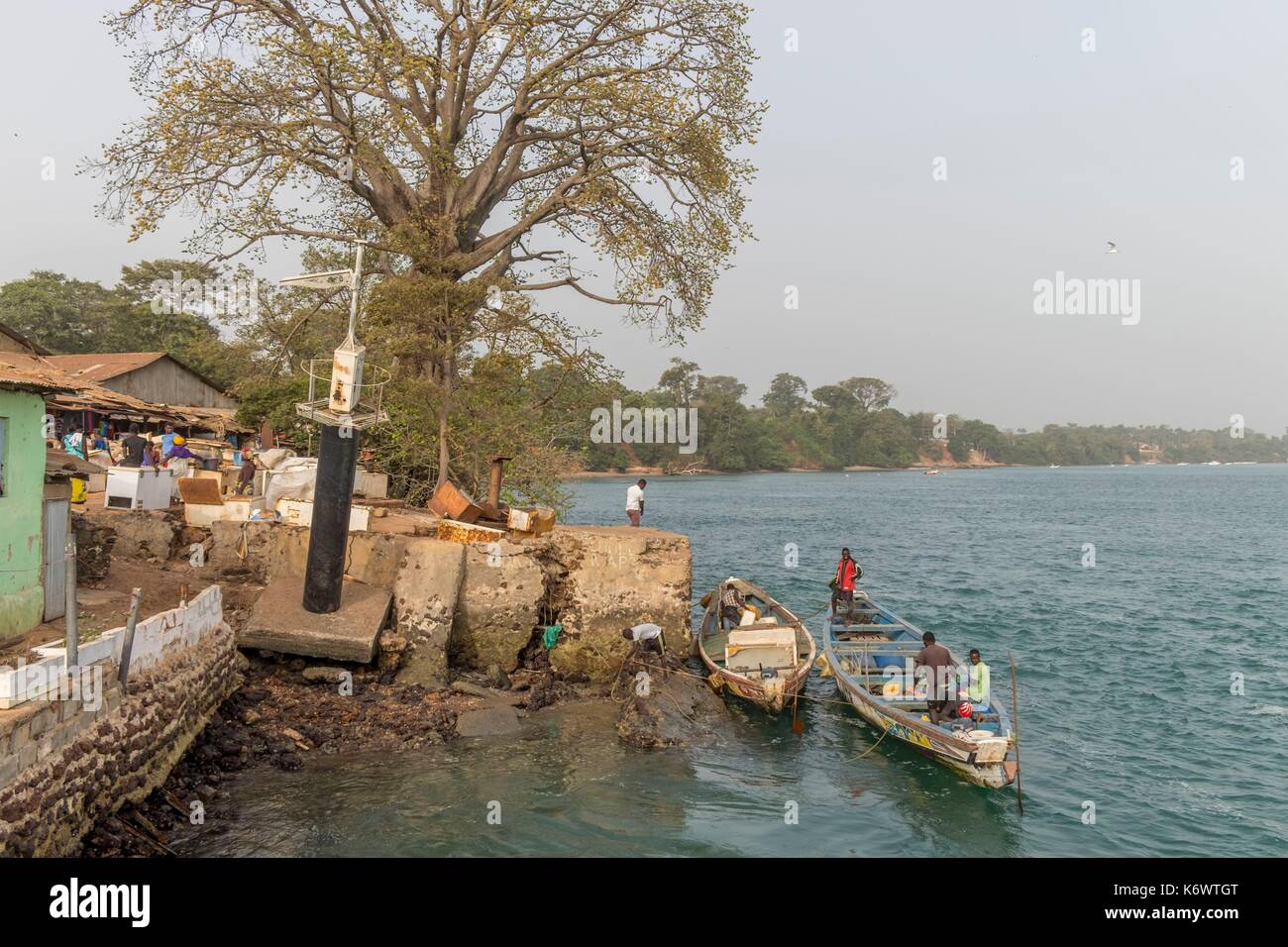 Guinee Bissau, arcipelago Bijagos elencati come si Riserva Biosfera dall'UNESCO, porta Bubaque Foto Stock