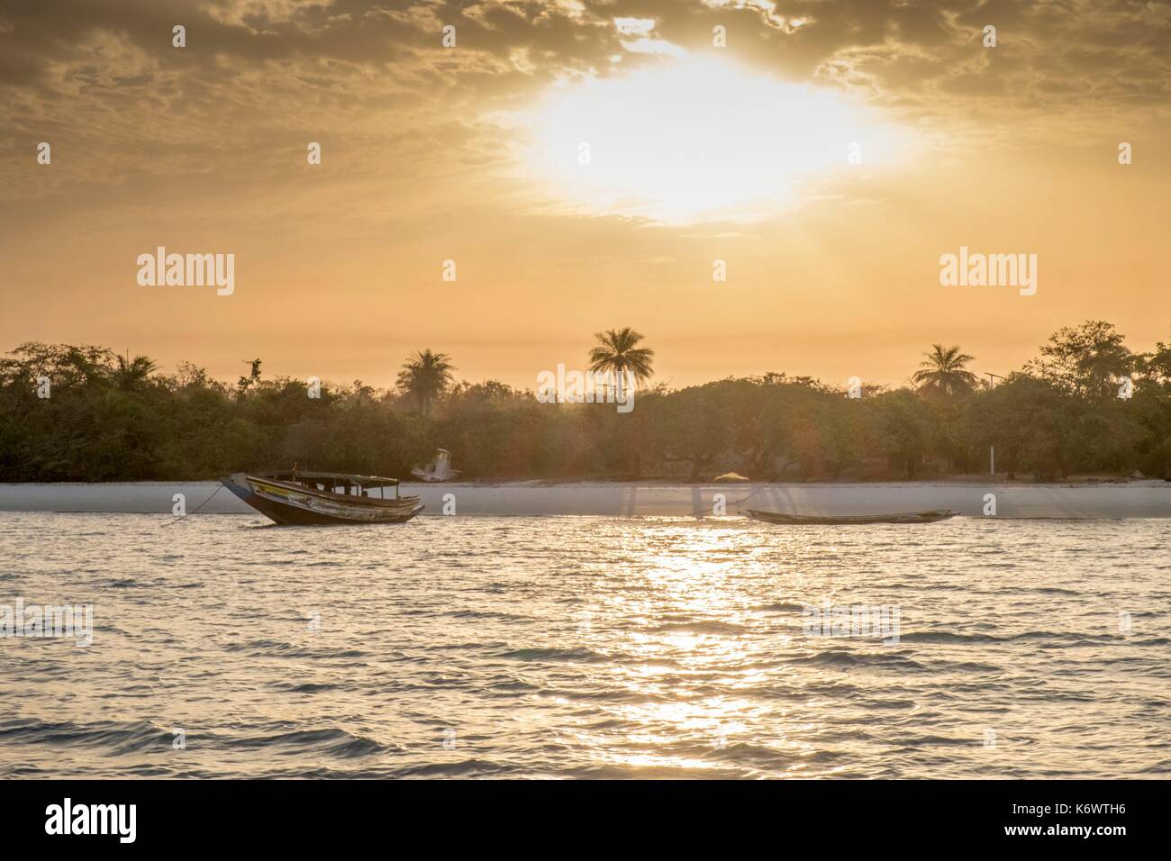Guinee Bissau, arcipelago Bijagos elencati come si Riserva Biosfera dall'UNESCO, Imbone island, il parco nazionale di Orango Foto Stock