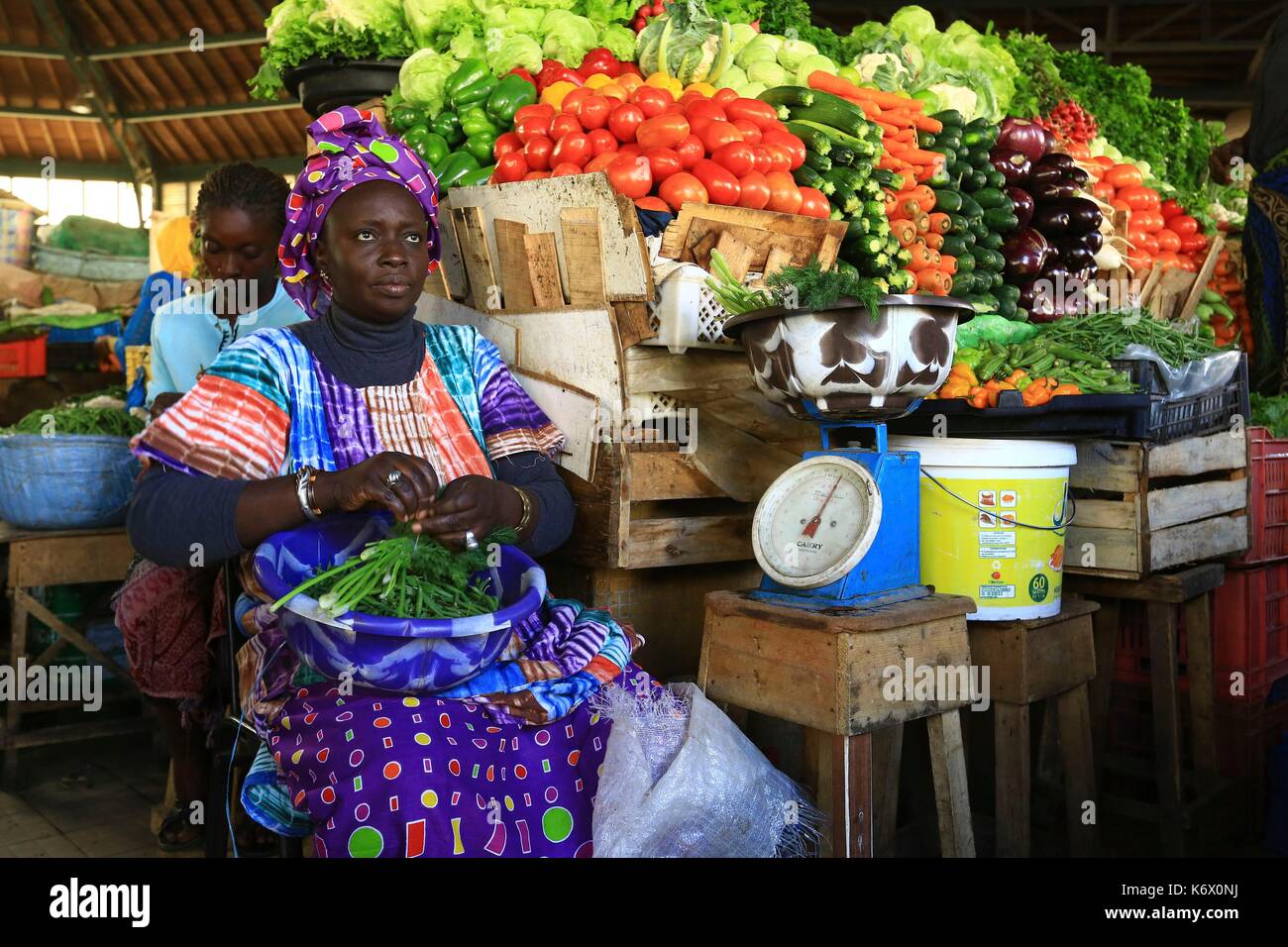 Il Senegal, Dakar, il mercato Kermel Foto Stock