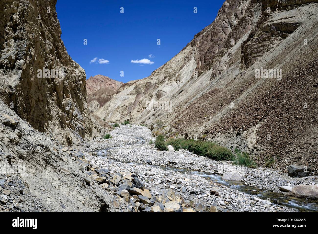 India, dello Stato del Jammu e Kashmir, Himalaya, Ladakh, Indus Valle, Sham valley trek (baby trek), valle tra Rizong e Yangthang village Foto Stock