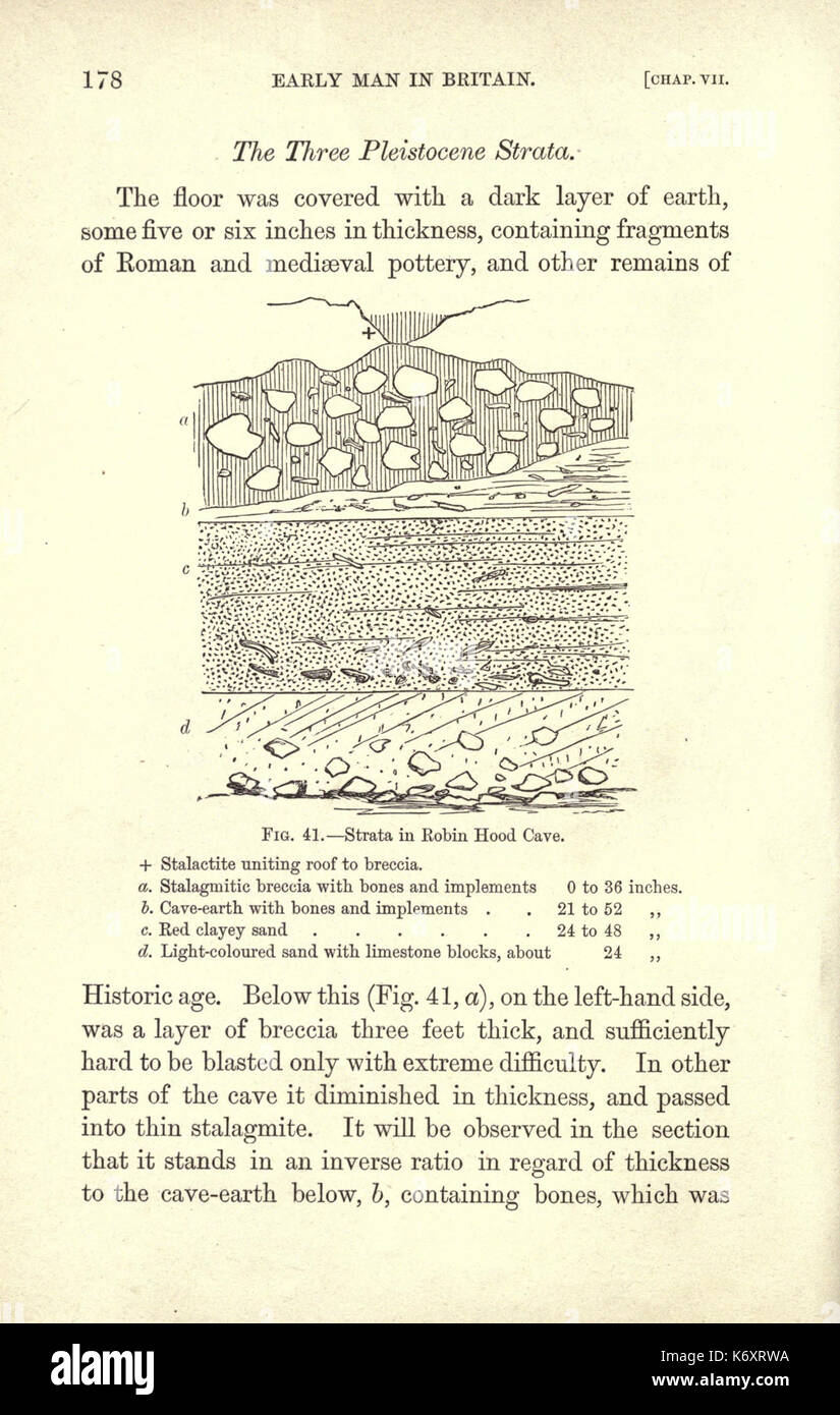 Presto l'uomo in Gran Bretagna e il suo posto nel periodo terziario (pagina 178) BHL22228314 Foto Stock