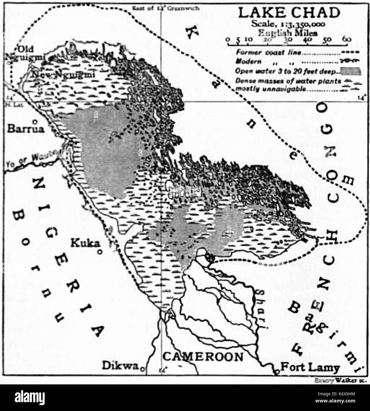 EB1911 Lago Ciad Foto Stock