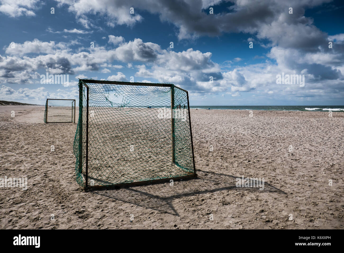 Henne spiaggia presso il danese costa del Mare del Nord Foto Stock