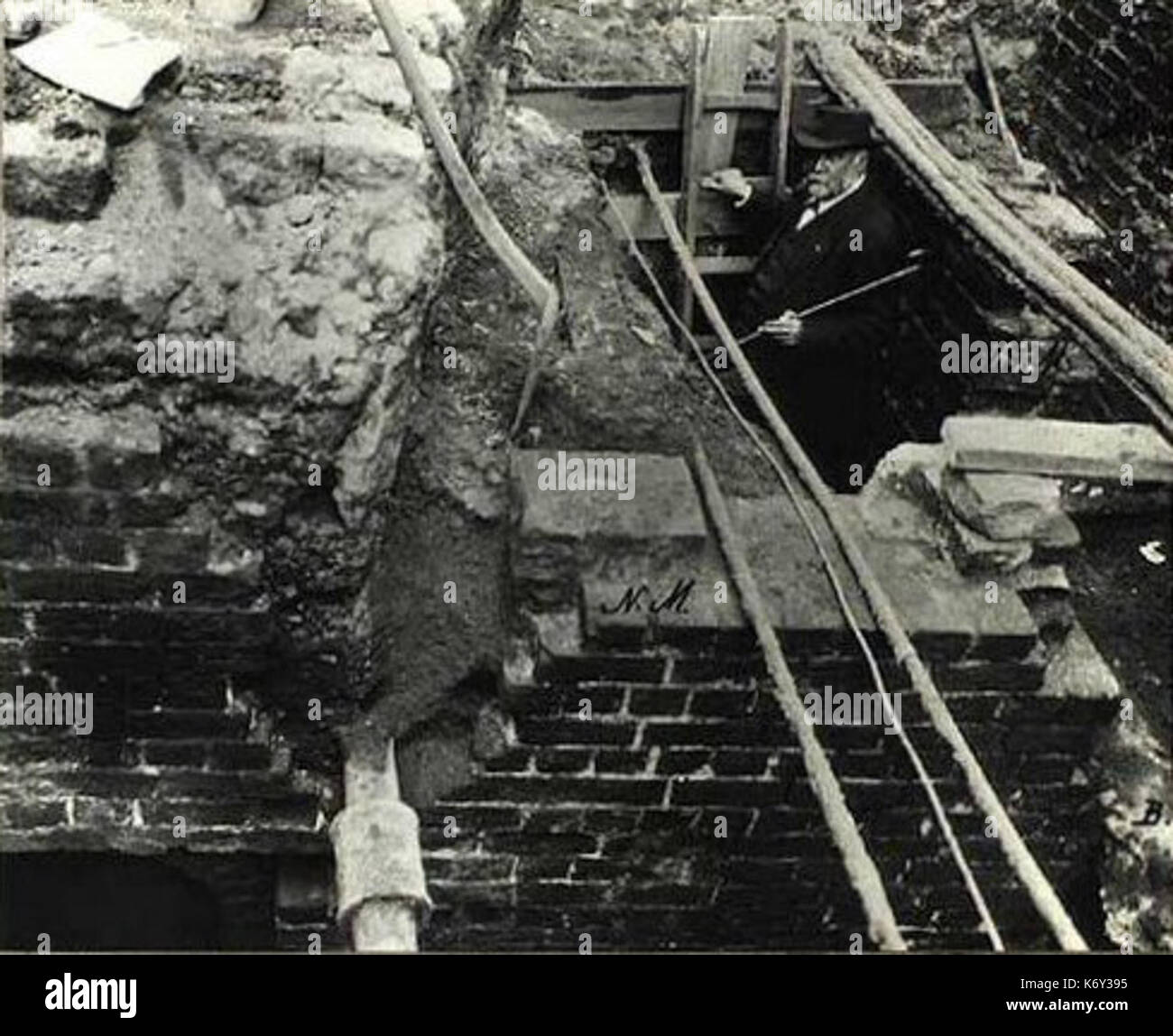 Frits Uldall sul sito Foto Stock