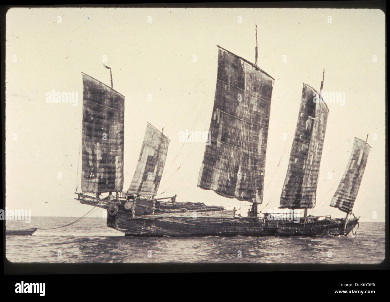 Cinque masted cargo indesiderata, Changde, Hunan, Cina, ca.1900 1919 (IMP YDS RG008 358 0008 0042) Foto Stock