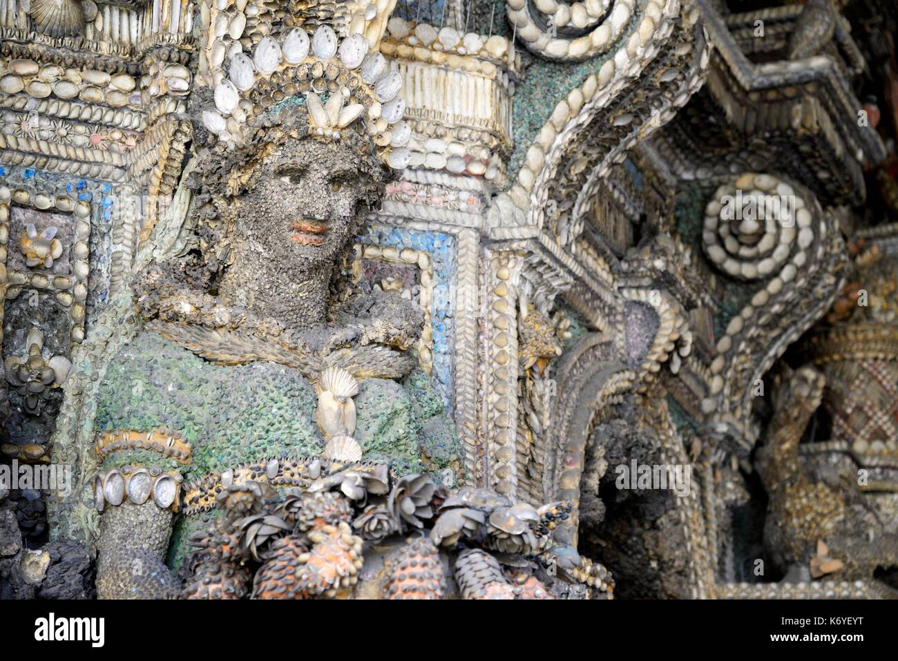In Germania, in Baviera, Monaco di Baviera (MŸnchen), Monaco di Baviera Residenz (Residenz MŸnchen, MŸnchner Residenz), l'ex palazzo reale, le sculture realizzate da conchiglie Foto Stock