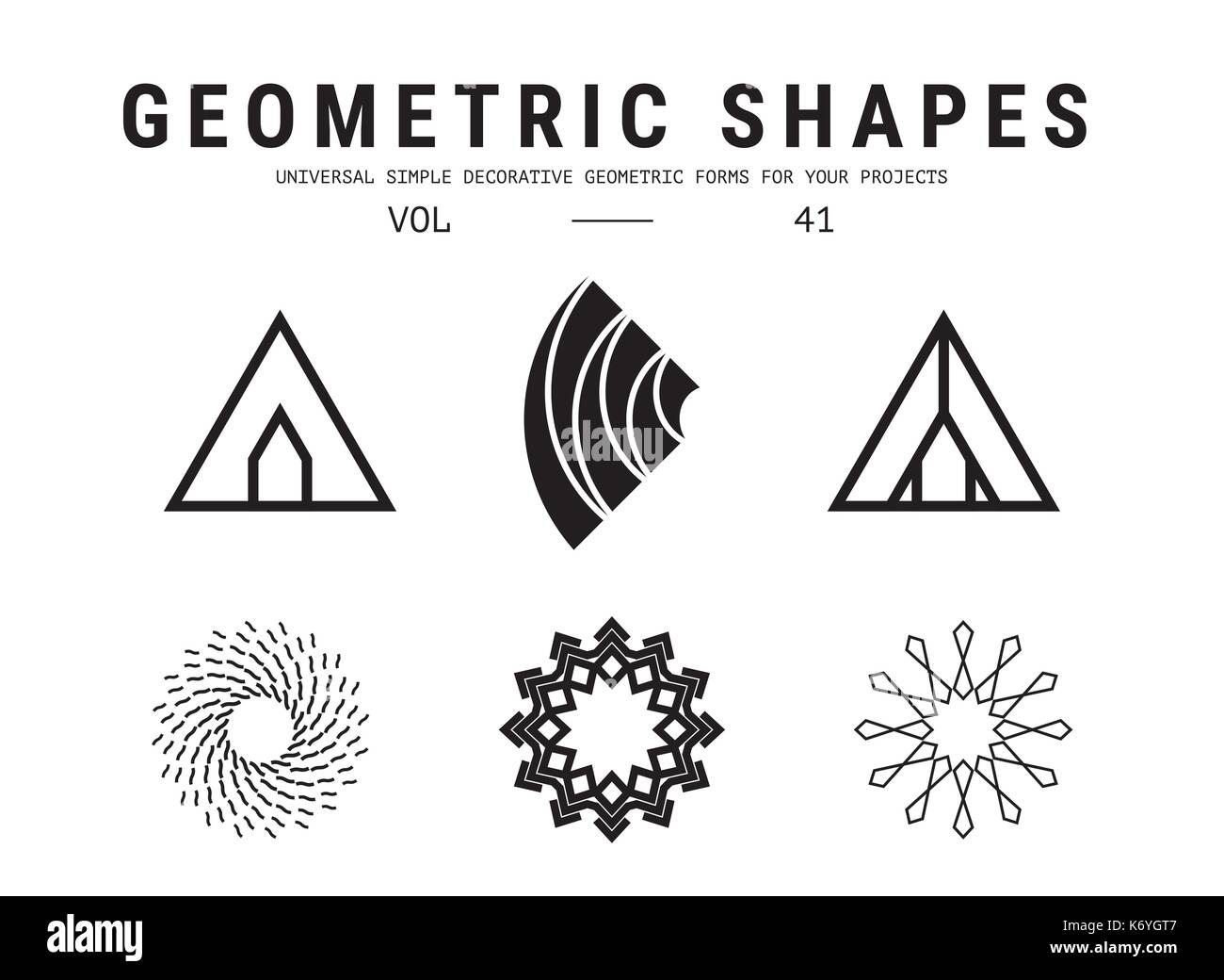Universal forme geometriche impostate Illustrazione Vettoriale